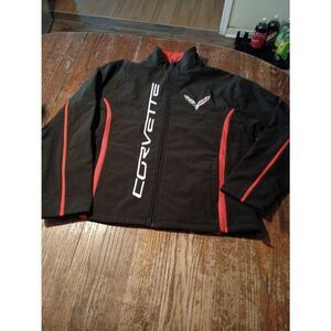 XXL Calhoun Sportswear Chevrolet Corvette Jacket Coat Black, Red, Silver, Yellow